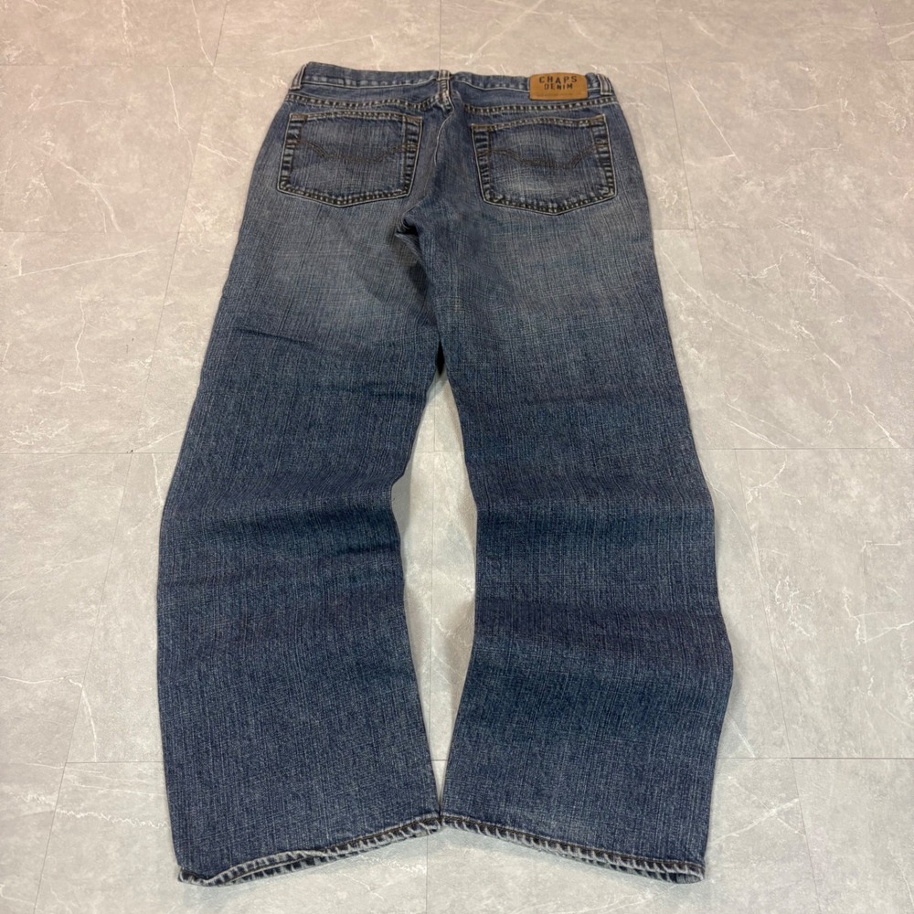 Chaps‎ Denim Mens Straight Fit Jeans Medium Wash Blue 33x32 93030R